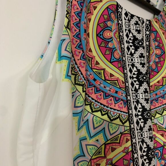 Pink Owl Boho Sleeveless lined Dress Sz Medium - Picture 5 of 10